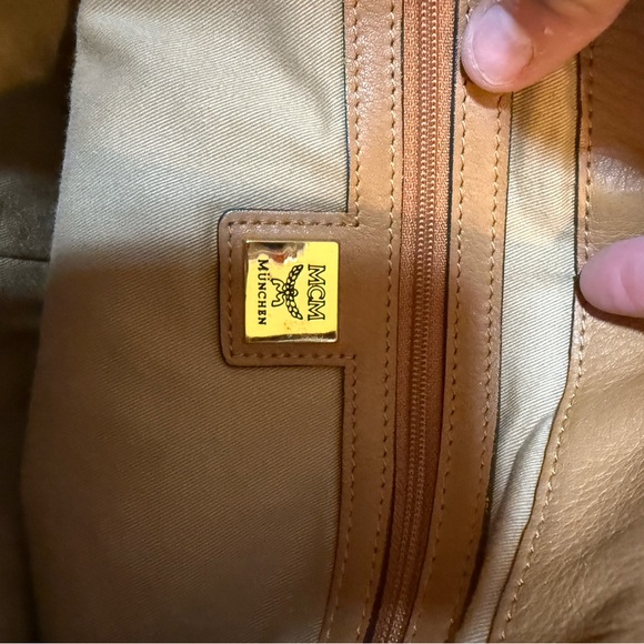 MCM Cognac Visetos Tote Bag - Picture 10 of 16